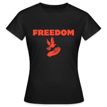 Freedom - Women's T-Shirt - black - Front - AI Model Female 172 dark (172cm)