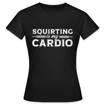 I Heart Squirters Blague pour adultes J'aime jouir - T-shirt Femme - noir - Devant - AI Model Female 172 dark (172cm)