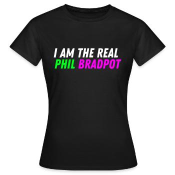 Echter Phil Bradpot - Frauen T-Shirt - Schwarz - Vorne - AI Model Female 172 dark (172cm)