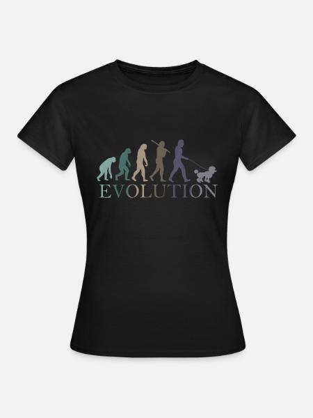 EVOLUTION PUDEL - Frauen T-Shirt - Schwarz
