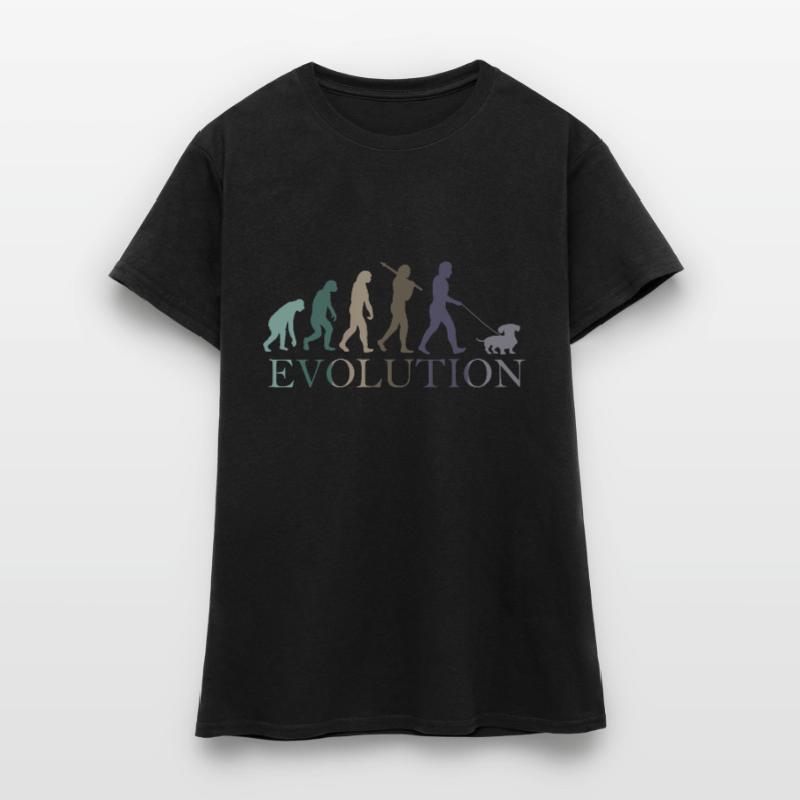 ÉVOLUTION DU TECKEL RÉTRO T-shirt Femme