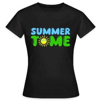 Heure d'été - T-shirt Femme - noir - Devant - AI Model Female 172 dark (172cm)
