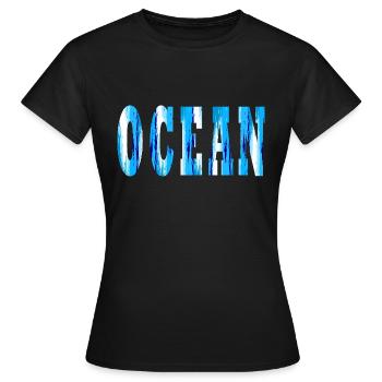 Ocean - T-shirt Femme - noir - Devant - AI Model Female 172 dark (172cm)