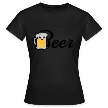 Beer Maßkrug - Frauen T-Shirt - Schwarz - Vorne - AI Model Female 172 dark (172cm)
