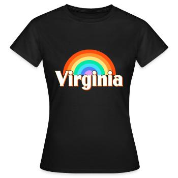 Virginia - Frauen T-Shirt - Schwarz - Vorne - AI Model Female 172 dark (172cm)