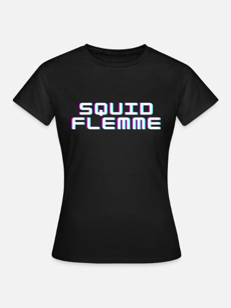 Tintenfisch faul - Frauen T-Shirt - Schwarz