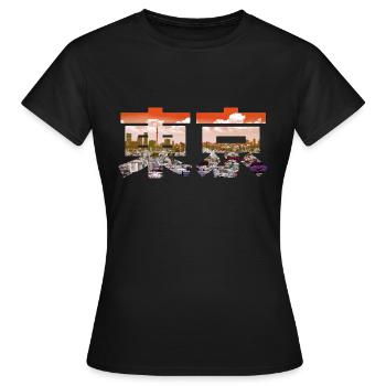 tokyo tokyo kanji - Women's T-Shirt - black - Front - AI Model Female 172 dark (172cm)