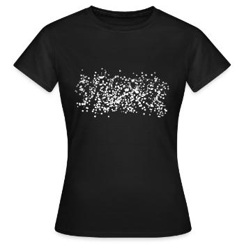 Point brillant du motif de points - T-shirt Femme - noir - Devant - AI Model Female 172 dark (172cm)