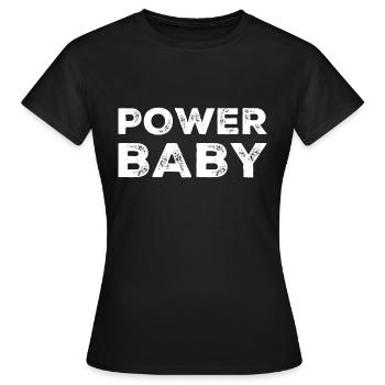 Bébé Puissance - T-shirt Femme - noir - Devant - AI Model Female 172 dark (172cm)