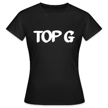 Top G - Frauen T-Shirt - Schwarz - Vorne - AI Model Female 172 dark (172cm)