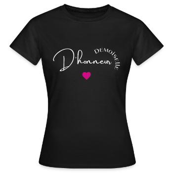 Demoiselle d'honneur - T-shirt Femme - noir - Devant - AI Model Female 172 dark (172cm)