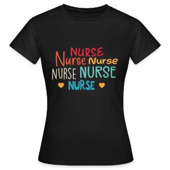 Infirmière - infirmière cadeau - T-shirt Femme - noir - Devant - AI Model Female 172 dark (172cm)