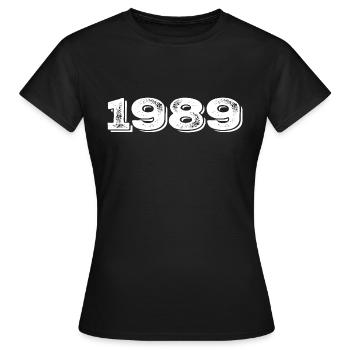 Geburtstagsgeschenk 1989 - 1989 - Frauen T-Shirt - Schwarz - Vorne - AI Model Female 172 dark (172cm)