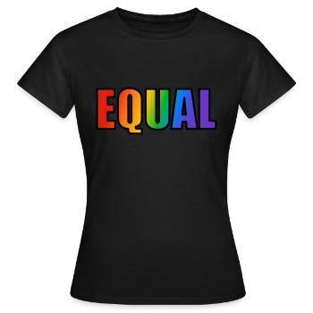 Arc-en-ciel LGBTQ égal - T-shirt Femme - noir - Devant - AI Model Female 172 dark (172cm)