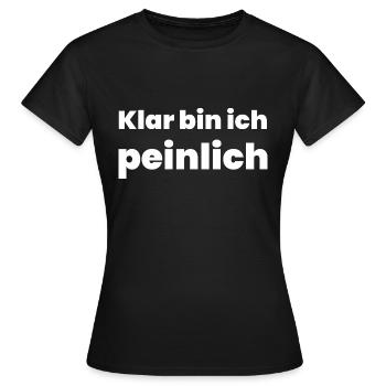 Peinlich - Frauen T-Shirt - Schwarz - Vorne - AI Model Female 172 dark (172cm)
