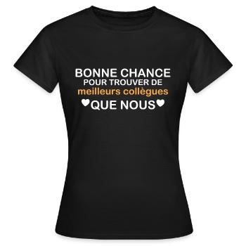 Man Humor Co-worker Departure Gift - Women's T-Shirt - black - Front - AI Model Female 172 dark (172cm)