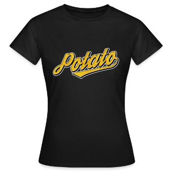 pomme de terre - T-shirt Femme - noir - Devant - AI Model Female 172 dark (172cm)