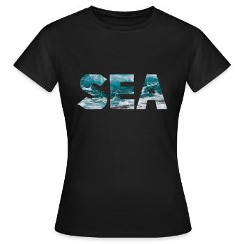 SEA - Women's T-Shirt - black - Front - AI Model Female 172 dark (172cm)