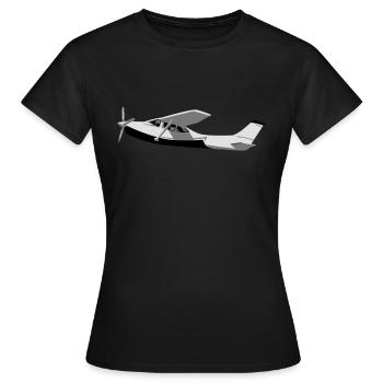 cessna - Frauen T-Shirt - Schwarz - Vorne - AI Model Female 172 dark (172cm)