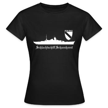Schlachtschiff Scharnhorst Militär Armee - Frauen T-Shirt - Schwarz - Vorne - AI Model Female 172 dark (172cm)