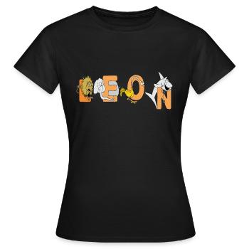Leon - Frauen T-Shirt - Schwarz - Vorne - AI Model Female 172 dark (172cm)