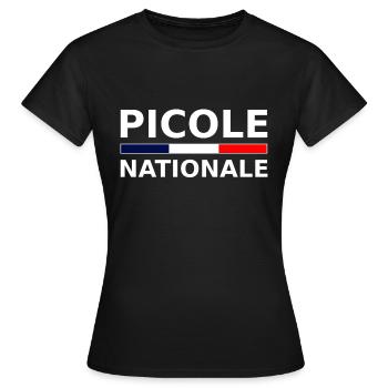 picole nationale - T-shirt Femme - noir - Devant - AI Model Female 172 dark (172cm)