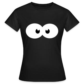 I see u - Women's T-Shirt - black - Front - AI Model Female 172 dark (172cm)