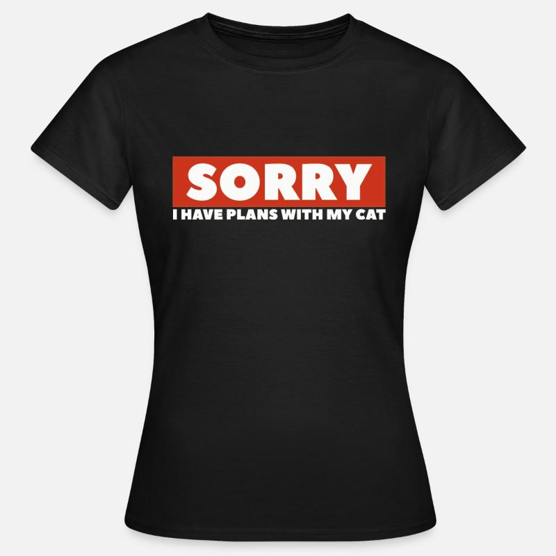 Chat/ Chat / Drôle de parole de chat - T-shirt Femme - noir