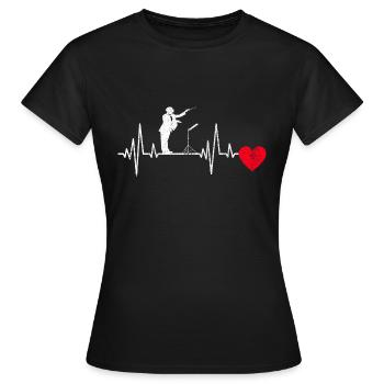 Dirigenten EKG Musik Dirigent Musiker Herzschlag - Frauen T-Shirt - Schwarz - Vorne - AI Model Female 172 dark (172cm)