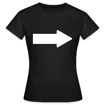 Flèche - T-shirt Femme - noir - Devant - AI Model Female 172 dark (172cm)