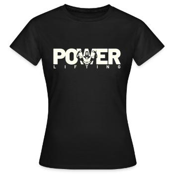 power lifting weiss - Frauen T-Shirt - Schwarz - Vorne - AI Model Female 172 dark (172cm)