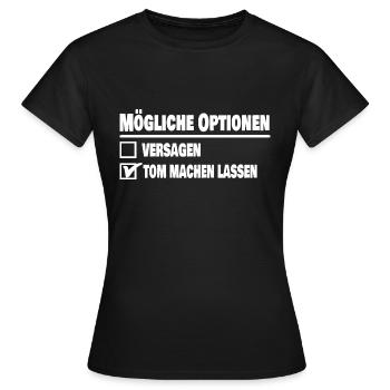 Tom - Frauen T-Shirt - Schwarz - Vorne - AI Model Female 172 dark (172cm)
