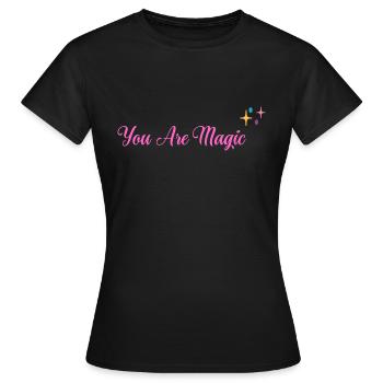 Du bist Magie - Frauen T-Shirt - Schwarz - Vorne - AI Model Female 172 dark (172cm)