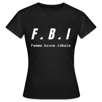 femme brune idéale - T-shirt Femme - noir - Devant - AI Model Female 172 dark (172cm)