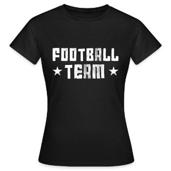Football Team - Women's T-Shirt - black - Front - AI Model Female 172 dark (172cm)