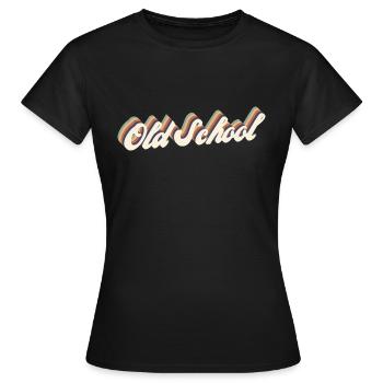 old school vintage - T-shirt Femme - noir - Devant - AI Model Female 172 dark (172cm)
