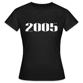 2005 - Cadeau né en 2005 - T-shirt Femme - noir - Devant - AI Model Female 172 dark (172cm)