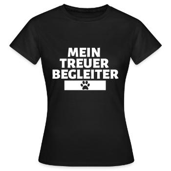 Mein treuer Begleiter Hundefreund - Frauen T-Shirt - Schwarz - Vorne - AI Model Female 172 dark (172cm)