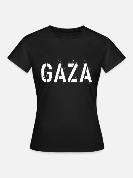 GAZA - Dame-T-shirt - sort