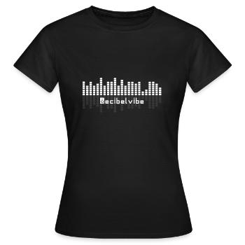 Decibelvibe - Derivate - EQ2 Design - Frauen T-Shirt - Schwarz - Vorne - AI Model Female 172 dark (172cm)
