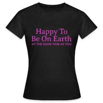 Be Kind, Be Happy Inspirational Kindness - Women's T-Shirt - black - Front - AI Model Female 172 dark (172cm)