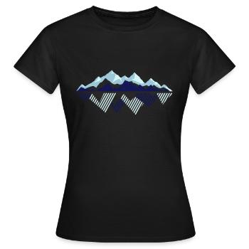 Tauern - Frauen T-Shirt - Schwarz - Vorne - AI Model Female 172 dark (172cm)