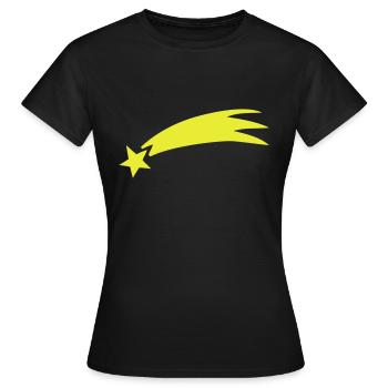 Sternschnuppe - Frauen T-Shirt - Schwarz - Vorne - AI Model Female 172 dark (172cm)