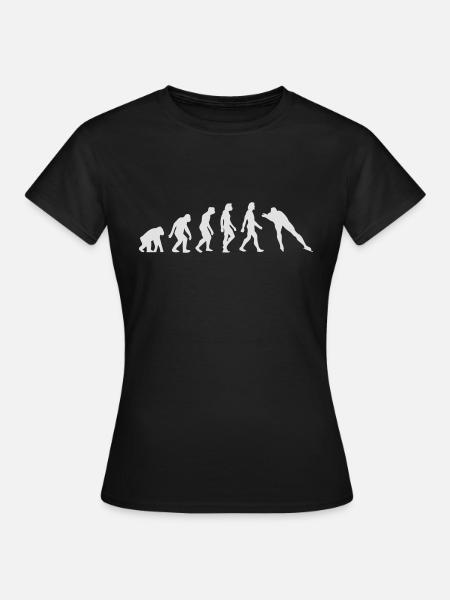 Die Evolution des Skates - Frauen T-Shirt - Schwarz