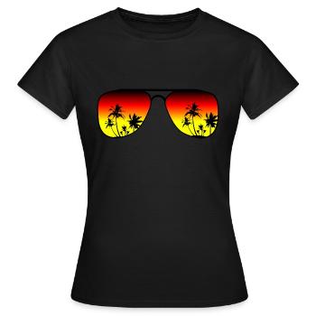 lunettes de soleil - T-shirt Femme - noir - Devant - AI Model Female 172 dark (172cm)