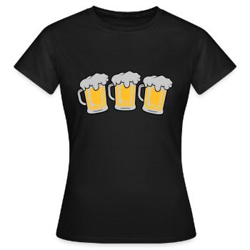 3 Maßkrug - Frauen T-Shirt - Schwarz - Vorne - AI Model Female 172 dark (172cm)