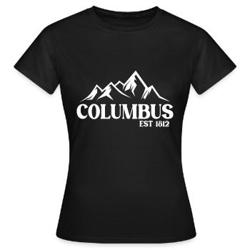 Columbus Ohio - T-shirt Femme - noir - Devant - AI Model Female 172 dark (172cm)