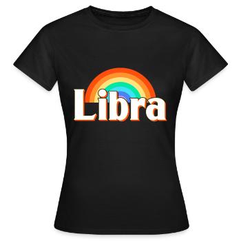 Sternzeichen Waage - Frauen T-Shirt - Schwarz - Vorne - AI Model Female 172 dark (172cm)