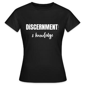 Discernement et Connaissance - Phi/1:9 - T-shirt Femme - noir - Devant - AI Model Female 172 dark (172cm)