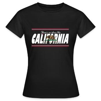 Kein Ort Kalifornien - Frauen T-Shirt - Schwarz - Vorne - AI Model Female 172 dark (172cm)